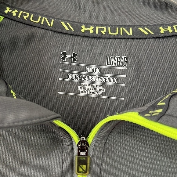 Under Armour Run Quarter Zip Pullover Fitted Large - Picture 3 of 5